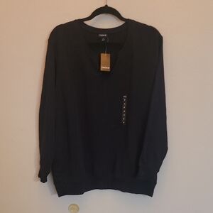Torrid Black Crewneck Sweater Classic Knit